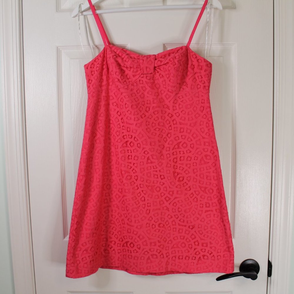 Lilly Pulitzer Karina Pink Paisley Lace Mini Dress Size 2